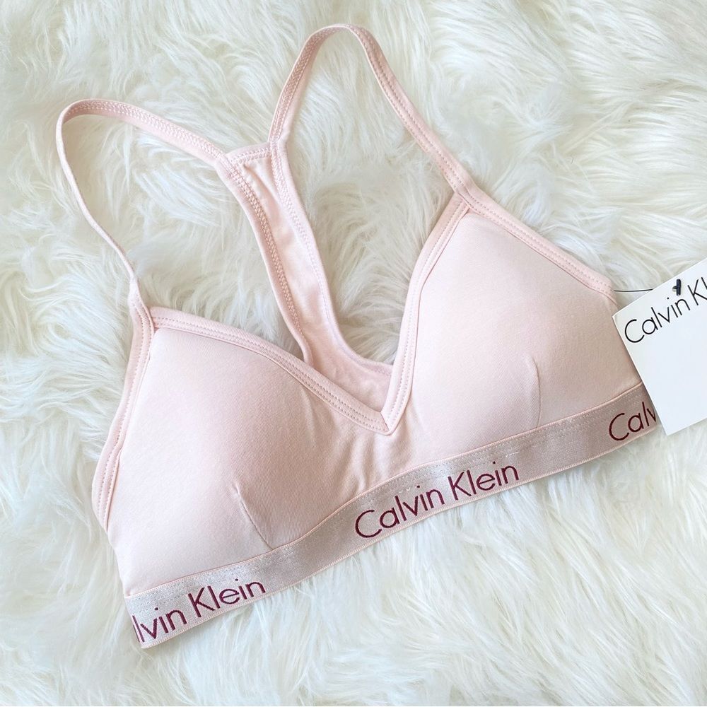 Calvin Klein Light Pink Logo Bralette